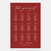 ブルゴーニュ結婚ーのシーティンググラフアクリル記号 アクリルサイン (正面)