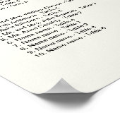 ブルゴーニュ結婚ーのシーティングチャート ポスター (角)