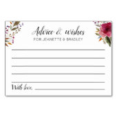 ブルゴーニュ結婚ーの花とのアドバイスと願い テーブルナンバー (正面)