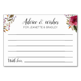 ブルゴーニュ結婚ーの花とのアドバイスと願い テーブルナンバー