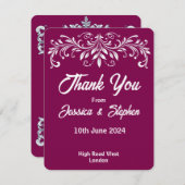 ブルゴーニュ結婚ーサンキューカード サンキューカード (正面/裏面)