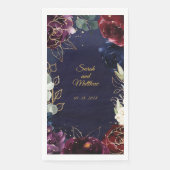 ブルゴーニュ結婚ー海軍の8"ロングディナーナプキンス (正面)