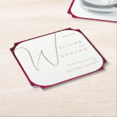 ブルゴーニュ結婚ー熱 ペーパーコースター (アングル)