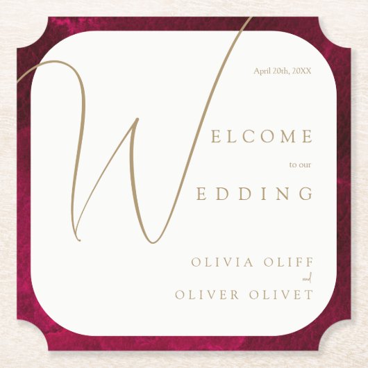 ブルゴーニュ結婚ー熱 ペーパーコースター (正面)