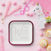 ブルゴーニュ結婚ー熱 ペーパープレート (パーティー)