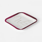 ブルゴーニュ結婚ー熱 ペーパープレート (傾斜あり)