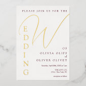 ブルゴーニュ結婚ー熱 箔招待状 (正面)