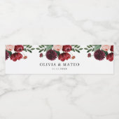 ブルゴーニュ結婚ー花の水瓶 ペットボトルラベル (シングルラベル)