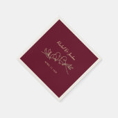 ブルゴーニュ結婚ー スタンダードカクテルナプキン (角)