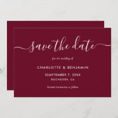 ブルゴーニュ結婚ー セーブザデート (正面/裏面)