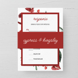 ブルゴーニュ結婚式招待状ベリーバンド 招待状ベリーバンド