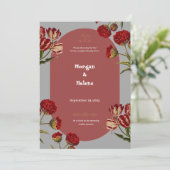 ブルゴーニュ結婚式招待状 招待状 (スタンド正面)