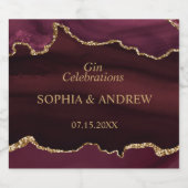 ブルゴーニュ結婚金ゴールドボトルラベル リキュールボトルラベル (シングルラベル)