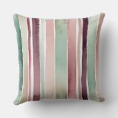 ブルゴーニュ緑と白ストライプ色 クッション (裏面)