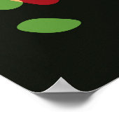 ブルゴーニュ緑の黒カモフラージュ軍パターン ポスター (角)