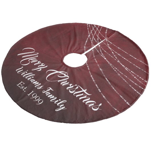 ブルゴーニュ美しいメリークリスマスファンシー フリース ツリースカート (アングル)