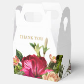 ブルゴーニュ花の緑のホワイトゴールドウェディングパーティー フェイバーボックス (オープン)