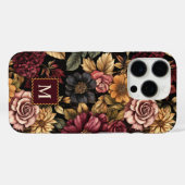 ブルゴーニュ花柄モノグラム Case-Mate iPhoneケース (裏面 (横))