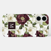 ブルゴーニュ花柄モノグラム Case-Mate iPhoneケース (裏面 (横))