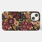 ブルゴーニュ花柄モノグラム iPhoneケース (裏面横)