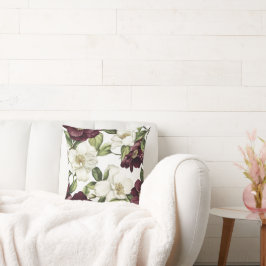 ブルゴーニュ花柄 クッション