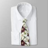 ブルゴーニュ花柄 ネクタイ (タイ)