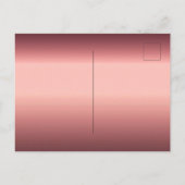 ブルゴーニュ花模様のブライダルシャワー招待 ポストカード (裏面)