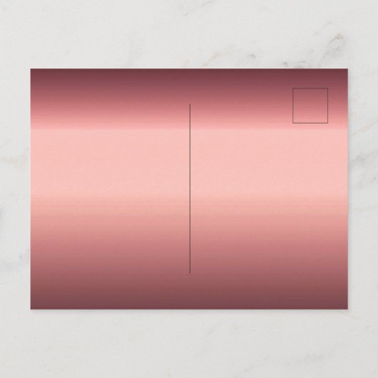 ブルゴーニュ花模様のブライダルシャワー招待 ポストカード (裏面)