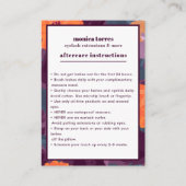 ブルゴーニュ花模様アフターケアの指示シック 名刺 (正面)