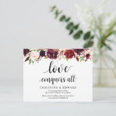 ブルゴーニュ花模様、恋はすべてを征服、延期 ポストカード (スタンド正面)