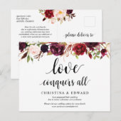 ブルゴーニュ花模様、恋はすべてを征服、延期 ポストカード (正面/裏面)