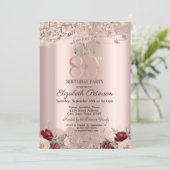 ブルゴーニュ花縁どグリッターバラ金ゴールド80位 招待状 (スタンド正面)