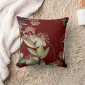 ブルゴーニュ芸術的フローラデザイン クッション (ブランケット)