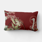 ブルゴーニュ芸術的フローラデザイン ランバークッション (裏面)