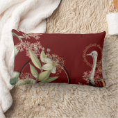 ブルゴーニュ芸術的フローラデザイン ランバークッション (ブランケット)