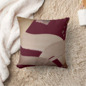 ブルゴーニュ芸術的ボルドー抽象芸術水彩 クッション (ブランケット)