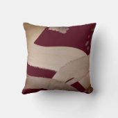 ブルゴーニュ芸術的ボルドー抽象芸術水彩 クッション (裏面)