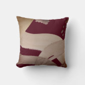 ブルゴーニュ芸術的ボルドー抽象芸術水彩 クッション (正面)