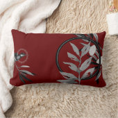 ブルゴーニュ芸術的ーとグレーの水葉色の ランバークッション (ブランケット)