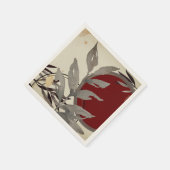 ブルゴーニュ芸術的抽象芸術水彩 スタンダードカクテルナプキン (角)