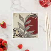 ブルゴーニュ芸術的抽象芸術水彩 スタンダードカクテルナプキン (インサイチュ)