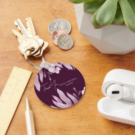 ブルゴーニュ葉ビッグ結婚の感謝 キーホルダー