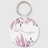 ブルゴーニュ葉ビッグ結婚の感謝 キーホルダー (正面)