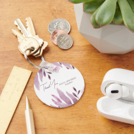 ブルゴーニュ葉ビッグ結婚の感謝 キーホルダー