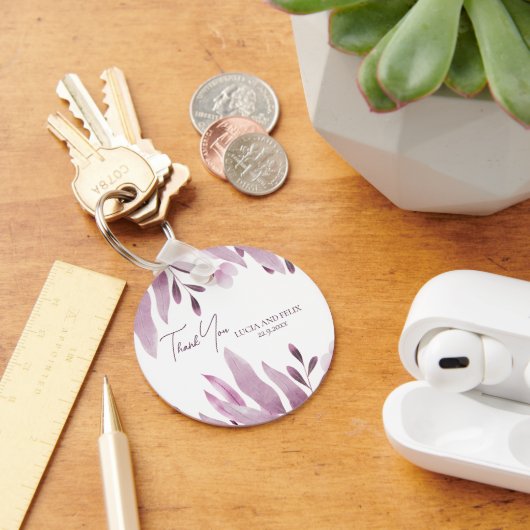 ブルゴーニュ葉ビッグ結婚の感謝 キーホルダー (デスク)