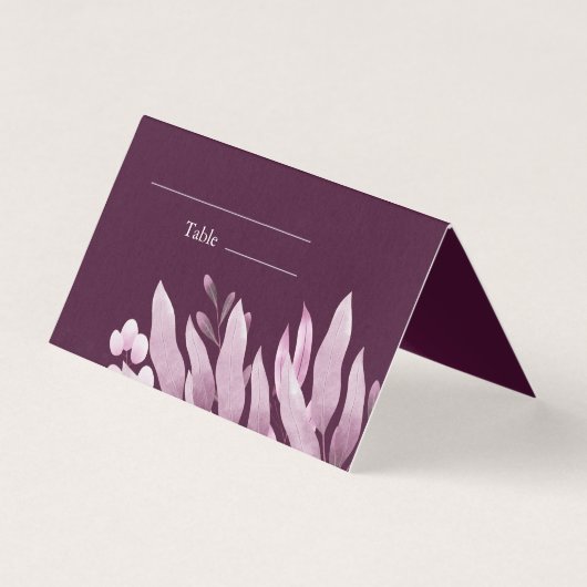 ブルゴーニュ葉ビッグ結婚座席表 名刺 (正面)