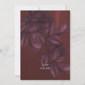 ブルゴーニュ葉ー素朴ヴィンテージウェディング招待状 招待状 (裏面)