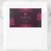 ブルゴーニュ製品ラベルHawaii Flowers Palm 葉 長方形シール (バッグ)