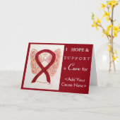 ブルゴーニュ認識度リボンエンジェルアートグリーティングカード カード (黄色い花)