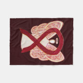 ブルゴーニュ認識度リボンエンジェルソフトブランケット フリースブランケット (正面(横))